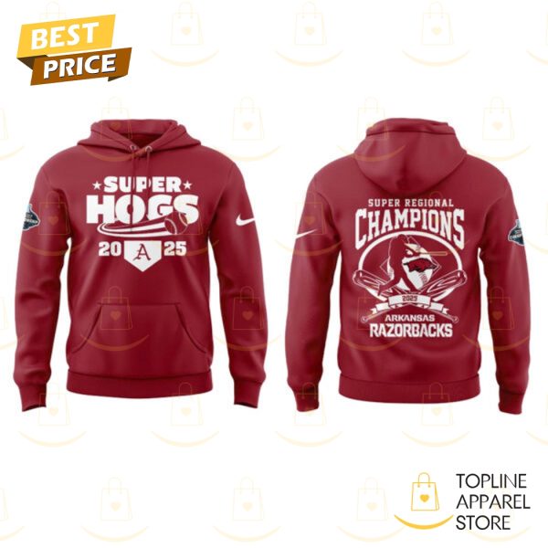 Arkansas Razorbacks Super Regional Champions 2025 Super Hogs Hoodie