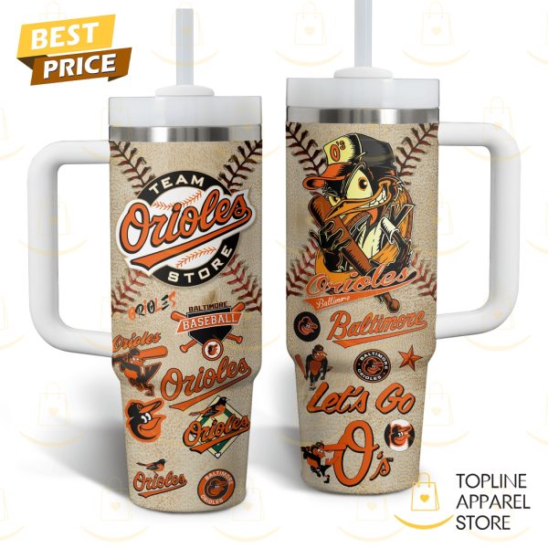 Baltimore Orioles Let Go Tumbler With Handle And Straw