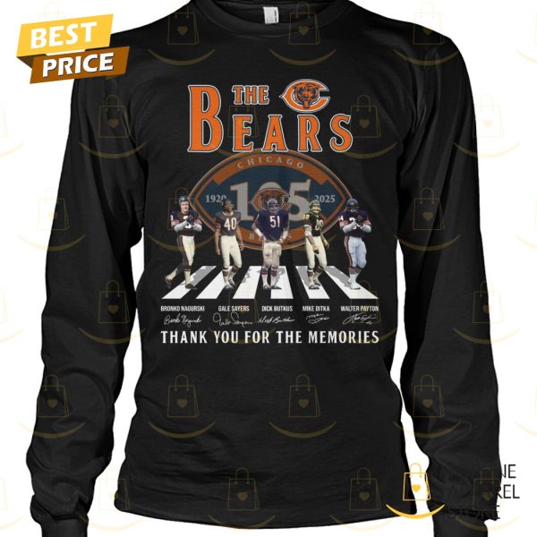 The Chicago Bears 1920-2025 105 Seasons Signature Thank You For The Memories Unisex T-Shirt