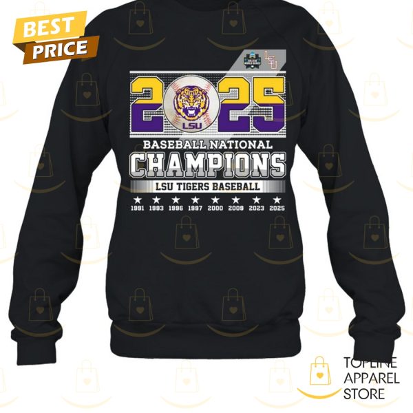 LSU Tigers Baseball National 2025 Champions Unisex T-Shirt