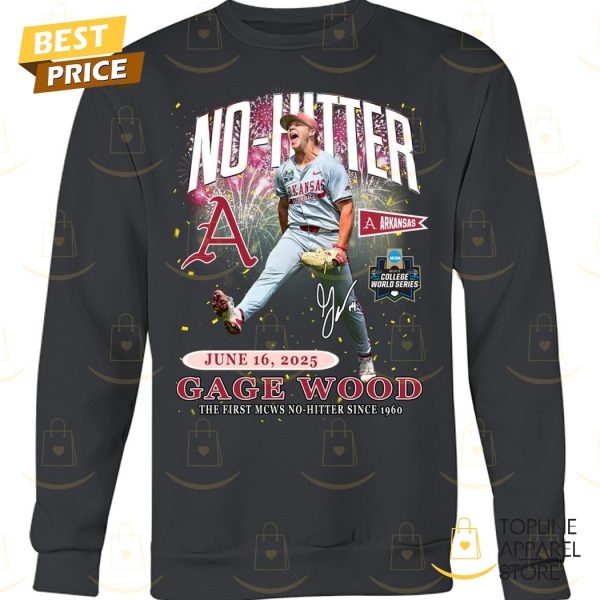 Gage Wood No-hitter Signature The First MCWS No-Hitter Since 1960 Unisex T-Shirt
