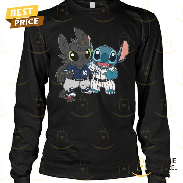 Stitch & Toothless New York Yankees Unisex T-Shirt