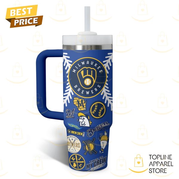Milwaukee Brewers – This Is My Crew Tumbler With Handle And Straw