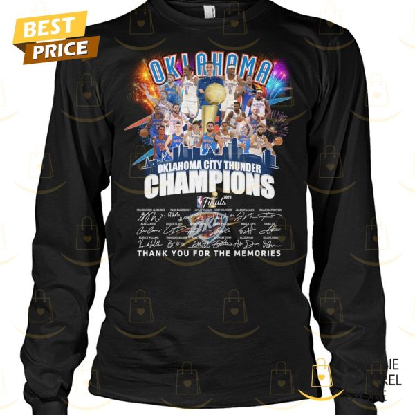 Oklahoma City Thunder Champions Finals Signature Thank You For The Memories Unisex T-Shirt