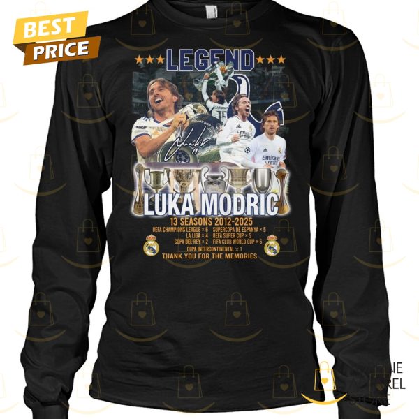 Legend Luka Modric 13 Seasons 2012-2025 Signature Thank You For The Memories Unisex T-Shirt
