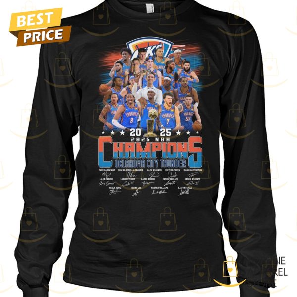 2025 NBA Finals Champions Oklahoma City Thunder Signature Unisex T-Shirt