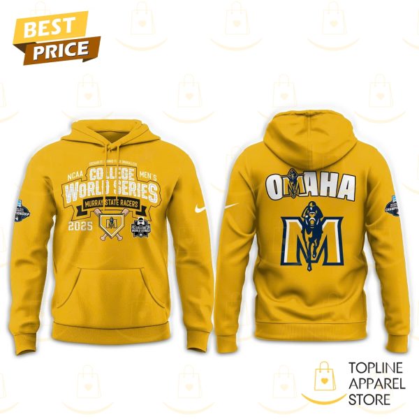Murray State Racers World Series 2025 Omaha Hoodie – Gold