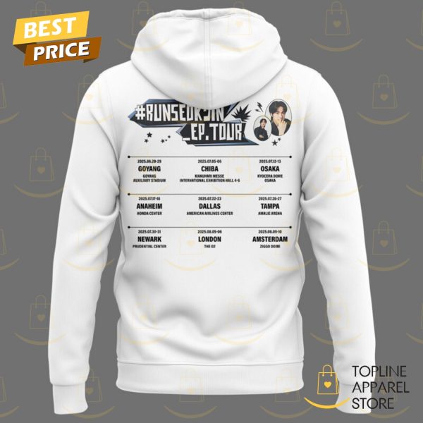 Runseokjin EP Tour 2025 Worldwide Handsome Run Jin BTS The First Tour Hoodie – White