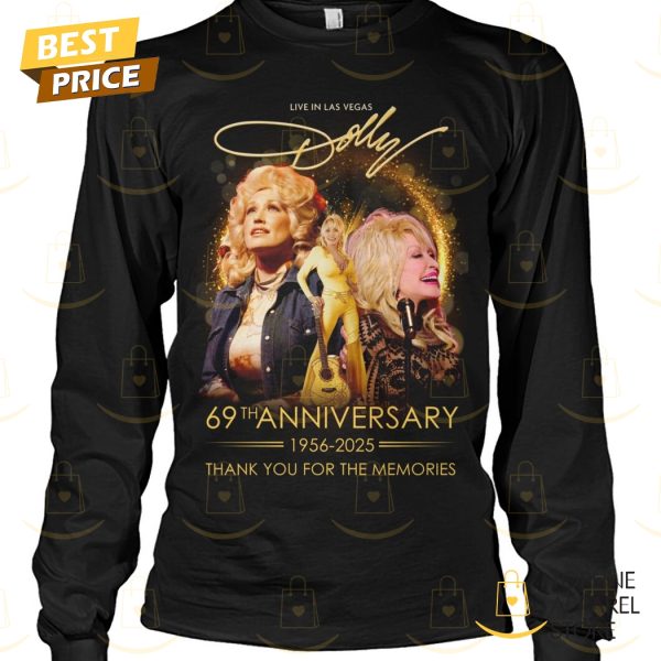 Dolly Parton 69th Anniversary 1956-2025 Signature Thank You For The Memories Unisex T-Shirt