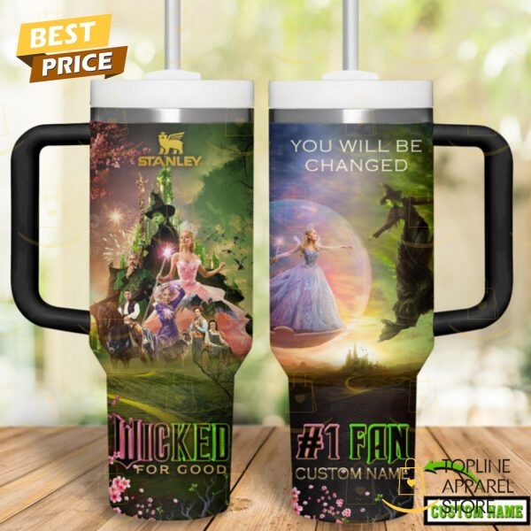 Personalized Wicked For Good Tumbler With Handle And Straw