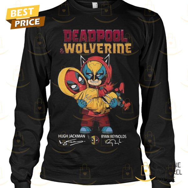 Deadpool And Wolverine Ryan Reynolds x Hugh Jackman Signature Unisex T-Shirt