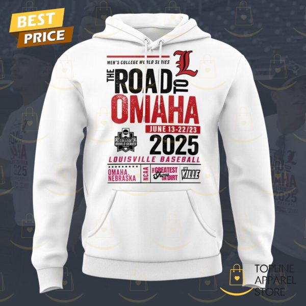 Louisville Cardinals Men College World Series The Road To Omaha Hoodie