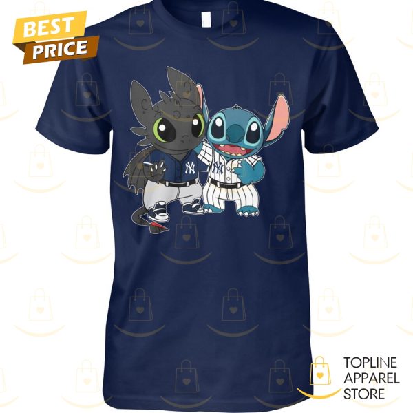 Stitch & Toothless New York Yankees Unisex T-Shirt