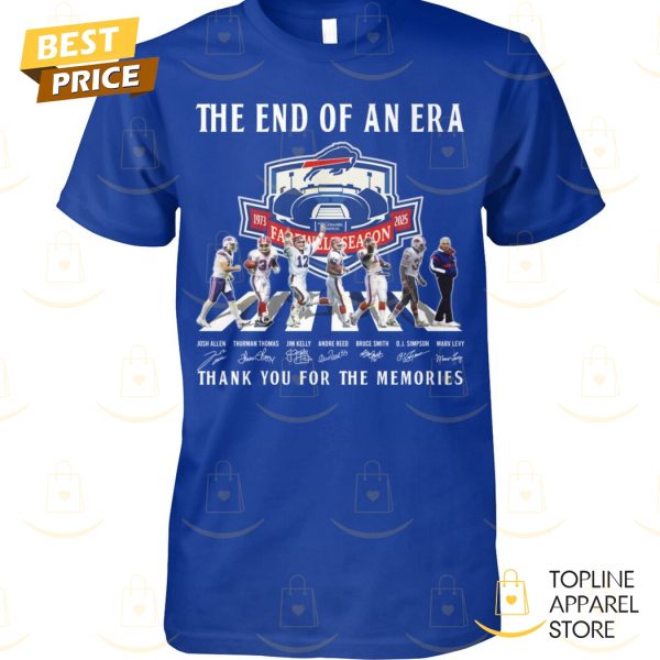 The End Of An Era Buffalo Bills Signature Thank You For The Memories Unisex T-Shirt