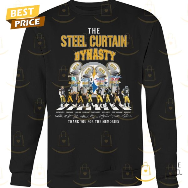 The Steel Curtain Dynasty Pittsburgh Steelers Signature Thank You For The Memories Unisex T-Shirt