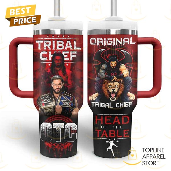 Tribal Chief Head Of The Table – Roman Reigns Tumbler With Handle And Straw