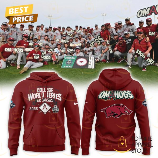 Arkansas Razorbacks College World Series 2025 Omahogs Hoodie
