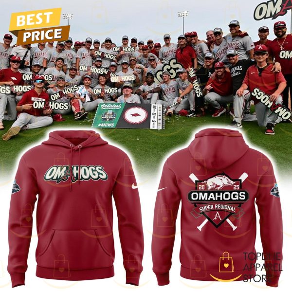 Arkansas Razorbacks Super Regional 2025 Omahogs Hoodie