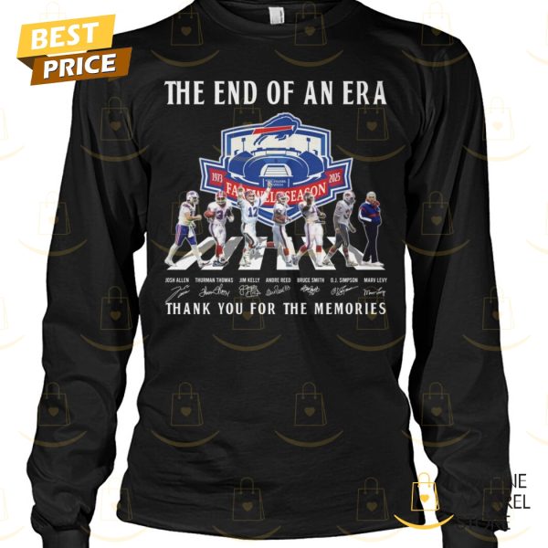 The End Of An Era Buffalo Bills Signature Thank You For The Memories Unisex T-Shirt