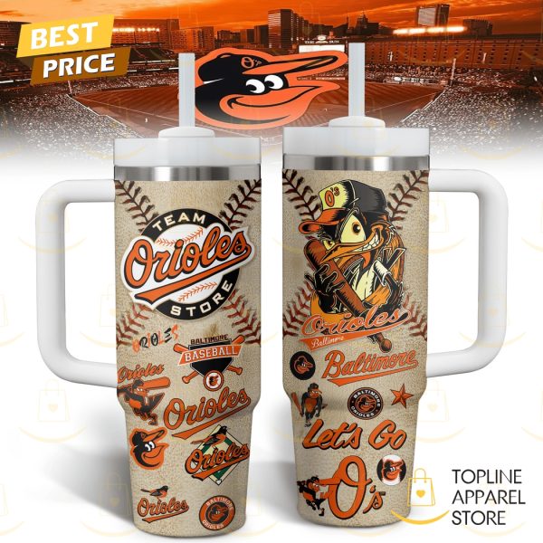Baltimore Orioles Let Go Tumbler With Handle And Straw