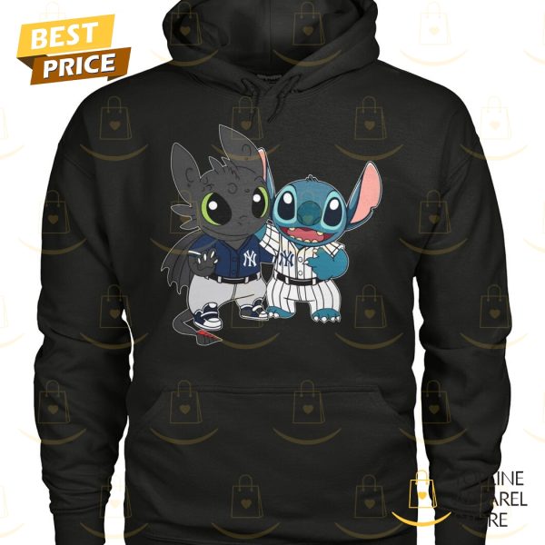 Stitch & Toothless New York Yankees Unisex T-Shirt
