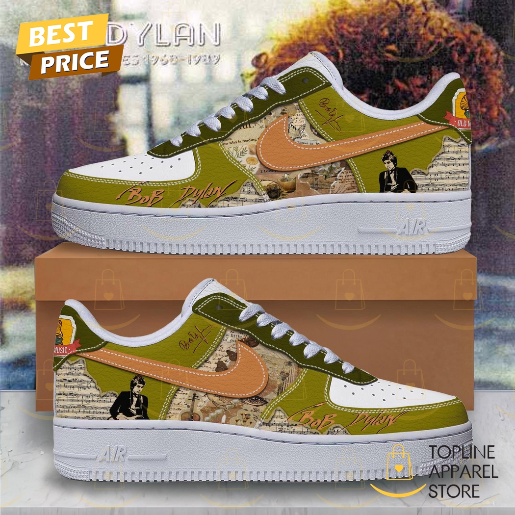 Bob Dylan Signature Old Music Air Force 1 Sneaker Bob Dylan Signature Old Music Air Force 1 Sneaker