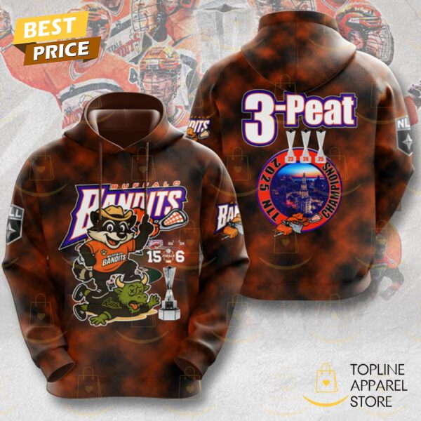 Buffalo Bandits 2025 NLL Champions 3-Peat Hoodie