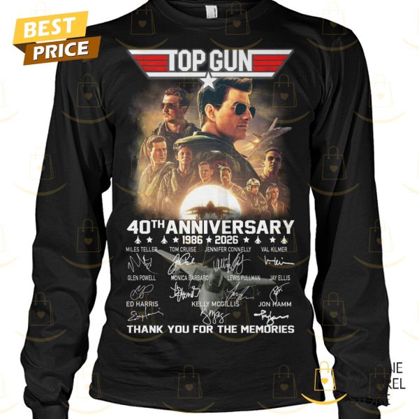 Top Gun 40th Anniversary 1986-2026 Signature Thank You For The Memories Unisex T-Shirt