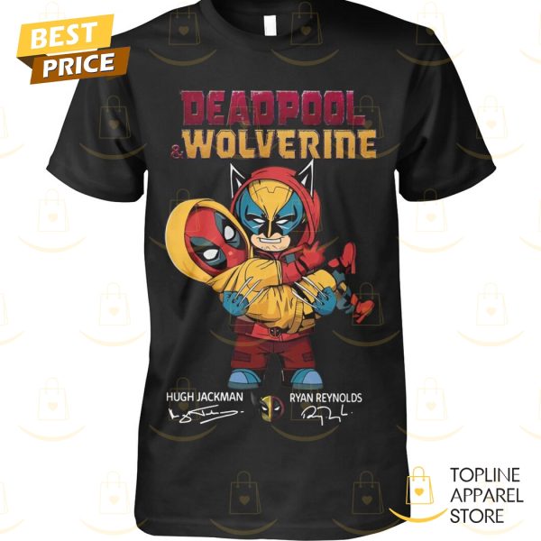 Deadpool And Wolverine Ryan Reynolds x Hugh Jackman Signature Unisex T-Shirt