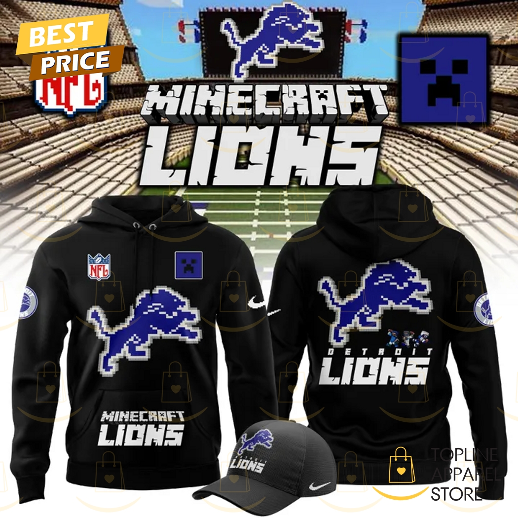Detroit Lions x Minecraft 2025 Hoodie Detroit Lions x Minecraft 2025 Hoodie