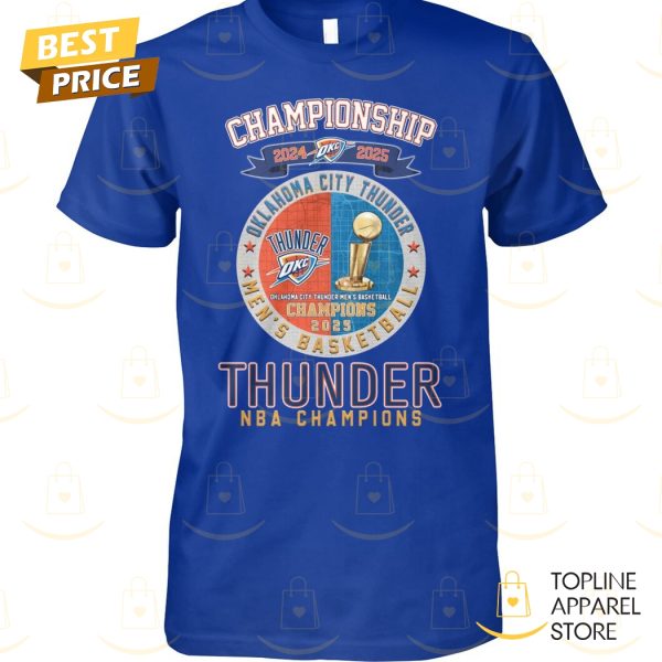 Championship 2024-2025 Oklahoma City Thunder NBA Champions Unisex T-Shirt