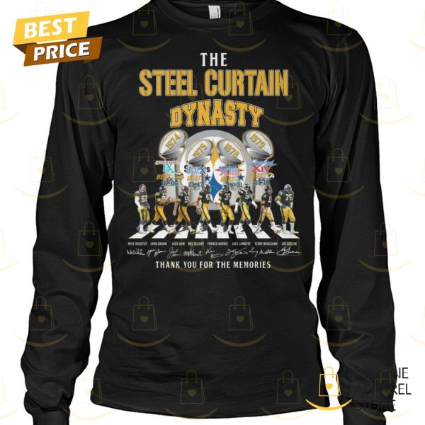 The Steel Curtain Dynasty Pittsburgh Steelers Signature Thank You For The Memories Unisex T-Shirt