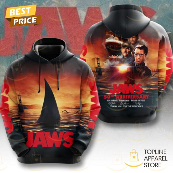 Jaws 50th Anniversary Signature Thank You For The Memories Hoodie