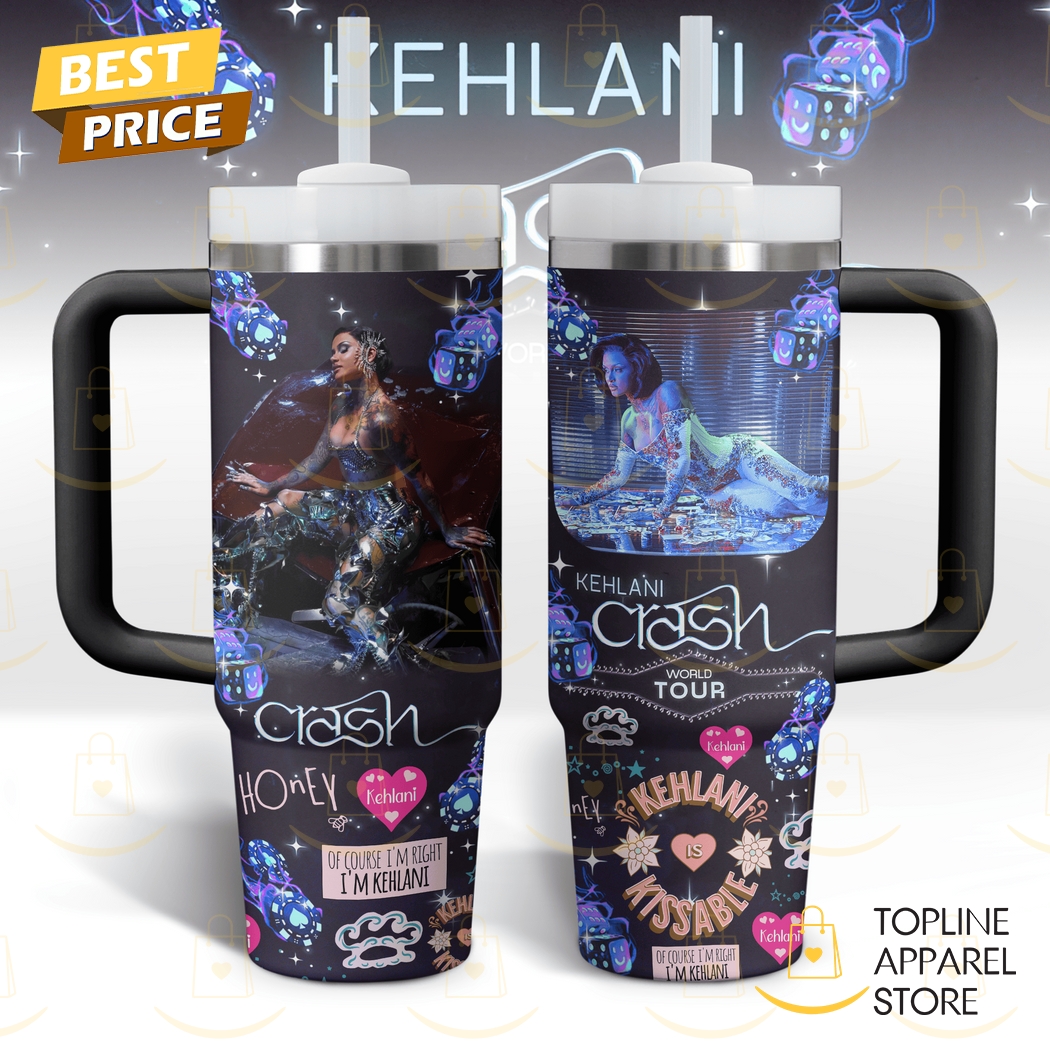Kehlani - Crash World Tour Tumbler With Handle And Straw Kehlani - Crash World Tour Tumbler With Handle And Straw