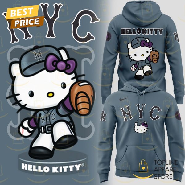 Hello Kitty New York Mets Hoodie – Grey