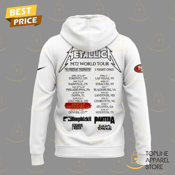 M72 World Tour Metallica x San Francisco 49ers Hoodie – White