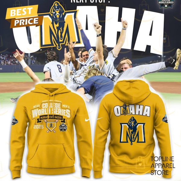 Murray State Racers World Series 2025 Omaha Hoodie – Gold