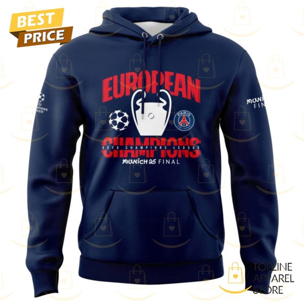 Paris Saint-Germain 2025 European Champions First Time Champions D Europe Hoodie