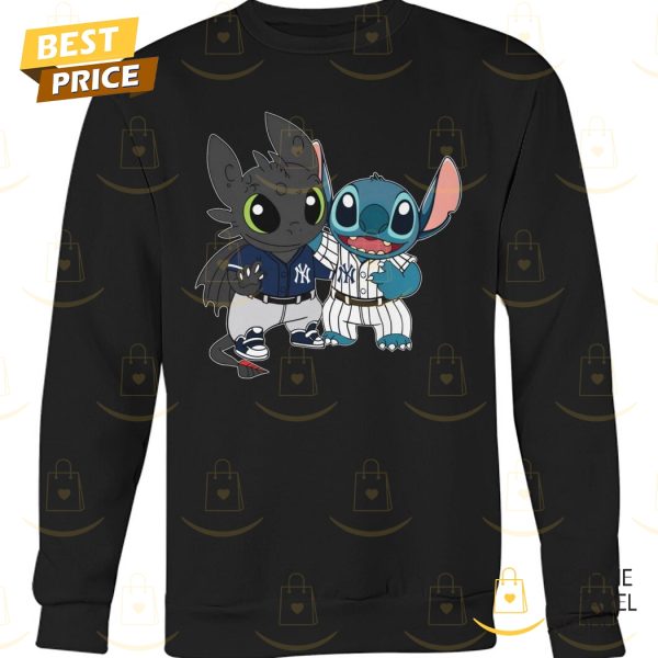 Stitch & Toothless New York Yankees Unisex T-Shirt