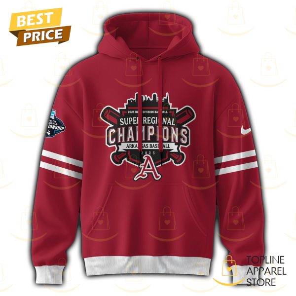 Arkansas Razorbacks 2025 Super Regionals Champions Hoodie