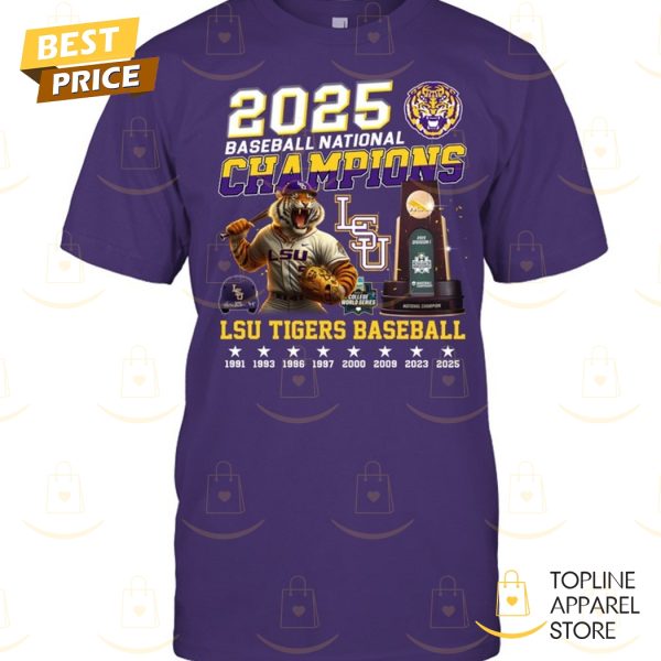 LSU Tigers Baseball National Champions 2025 Unisex T-Shirt