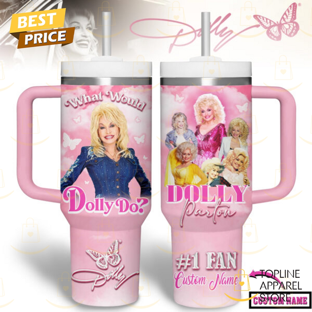 Personalized Dolly Parton What Would Dolly Do Tumbler With Handle And Straw Personalized Dolly Parton What Would Dolly Do Tumbler With Handle And Straw