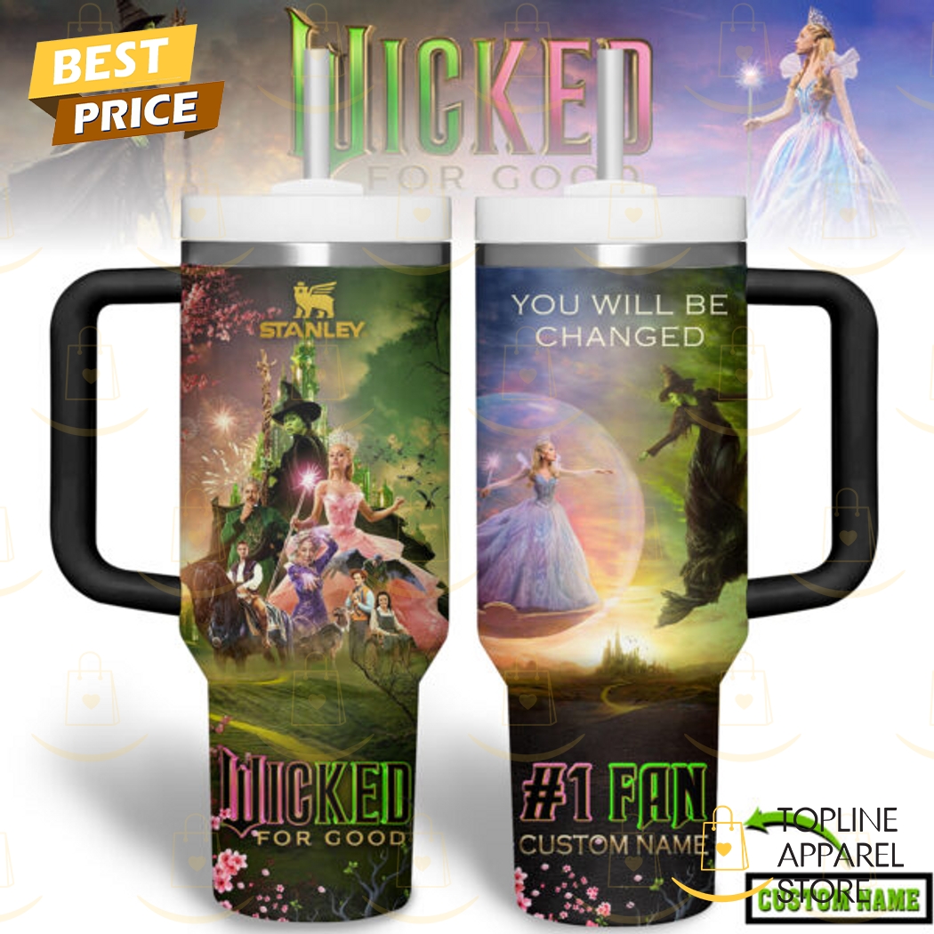 Personalized Wicked For Good Tumbler With Handle And Straw Personalized Wicked For Good Tumbler With Handle And Straw