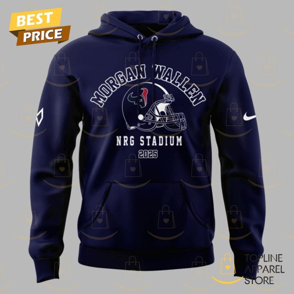 Morgan Wallen x Houston Texans NRG Stadium 2025 Tour Hoodie – Blue
