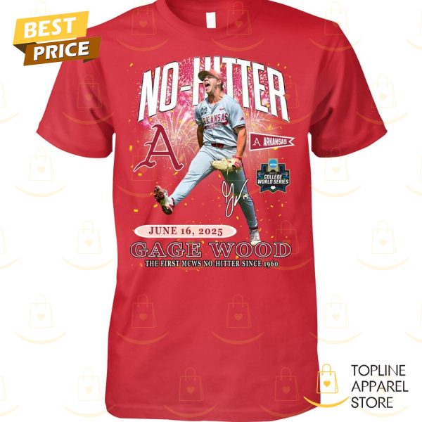 Gage Wood No-hitter Signature The First MCWS No-Hitter Since 1960 Unisex T-Shirt