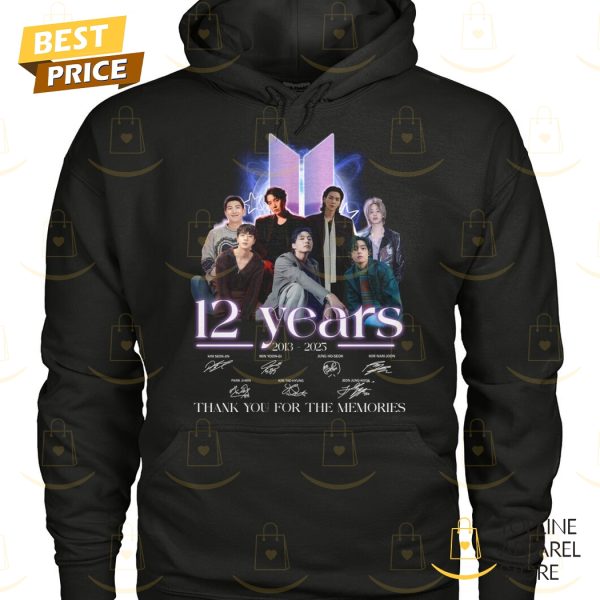 BTS 12 Years 2013-2025 Signature Thank You For The Memories Unisex T-Shirt