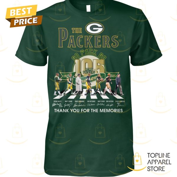 The Green Bay Packers Go Pack Go 105 Seasons Signature Thank You For The Memories Unisex T-Shirt
