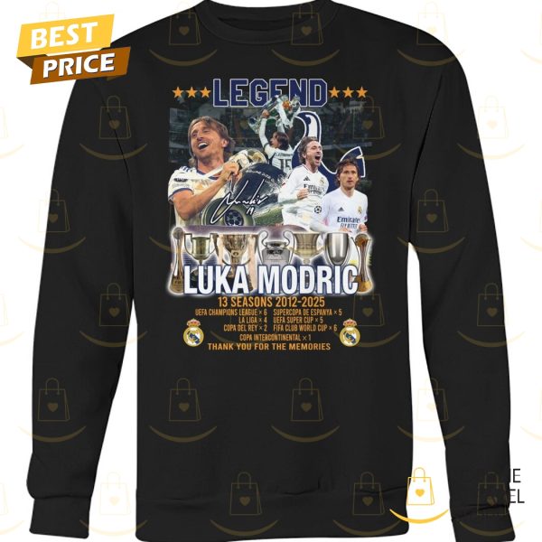 Legend Luka Modric 13 Seasons 2012-2025 Signature Thank You For The Memories Unisex T-Shirt