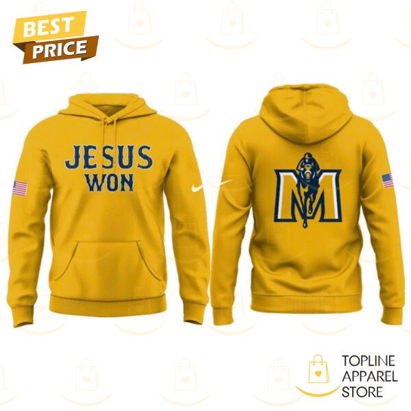 Jesus Won Murray State Racers Hoodie – Gold
