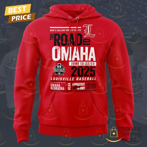 Louisville Cardinals Men College World Series The Road To Omaha Hoodie – Red